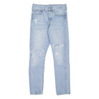 LEVI'S 501S Jeans Distressed Womens Blue Skinny Straight Stone Wash W26 L28