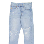 LEVI'S 501S Jeans Distressed Womens Blue Skinny Straight Stone Wash W26 L28