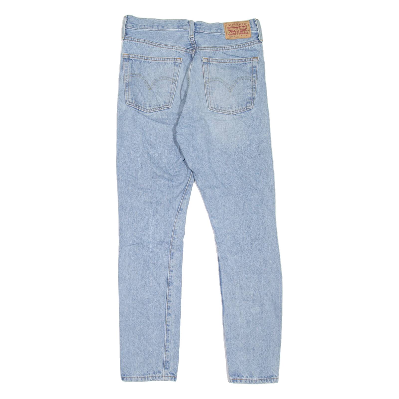LEVI'S 501S Jeans Distressed Womens Blue Skinny Straight Stone Wash W26 L28
