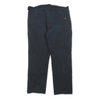 DICKIES Mens Cotton Blend Black Regular Straight Trousers W36 L30 Workwear Zip
