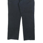 DICKIES Mens Cotton Blend Black Regular Straight Trousers W36 L30 Workwear Zip