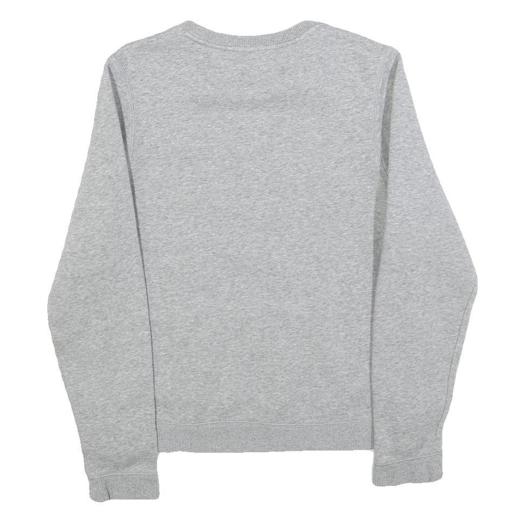 UNDER ARMOUR Womens Grey Sweatshirt Crew Neck S Pink Logo Casual Pullover