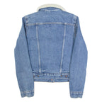 LEVI'S BIG E Womens Sherpa Lined Denim Jacket Blue XS