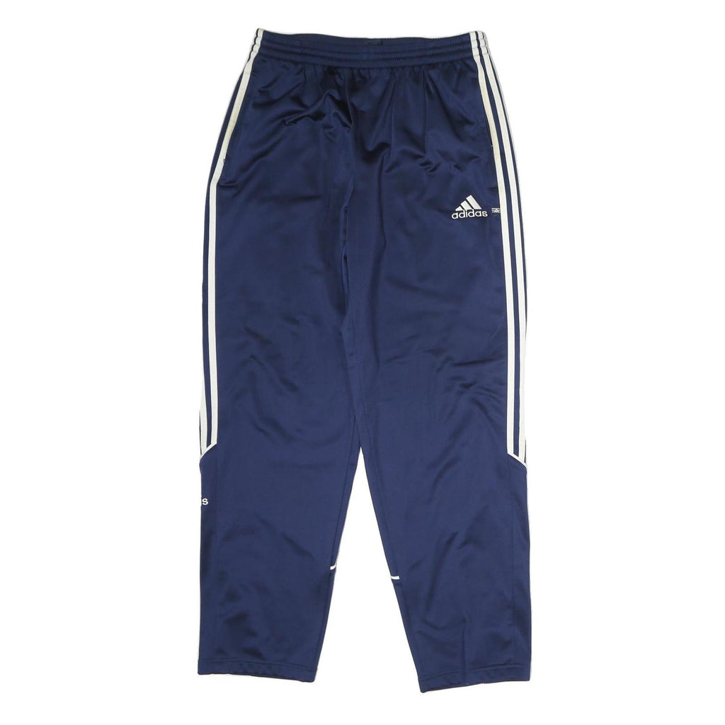 ADIDAS Mens Joggers Blue & White L W32 L30 Classic Tapered