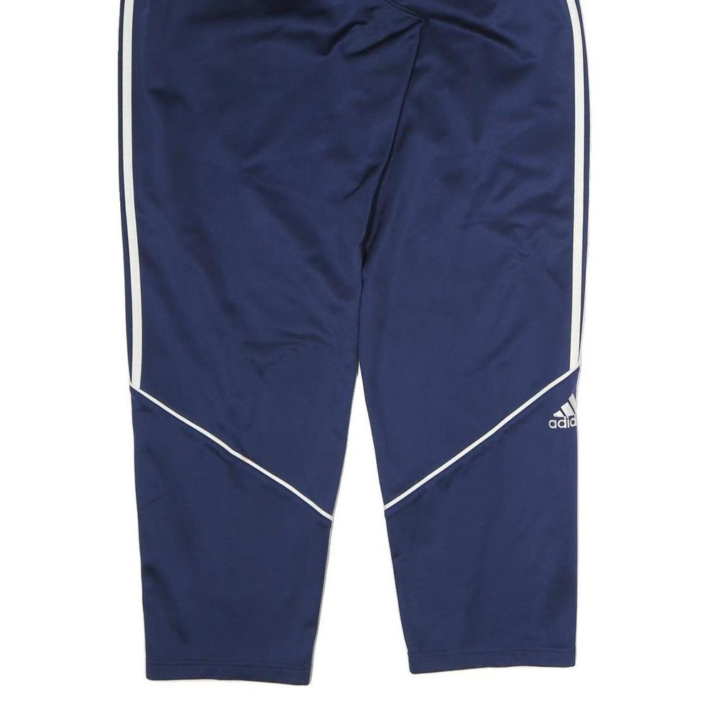 ADIDAS Mens Joggers Blue & White L W32 L30 Classic Tapered