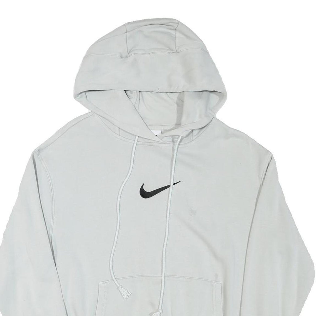 NIKE Mens White Hoodie XS Cotton Blend Pullover Drawstring Pocket Casual