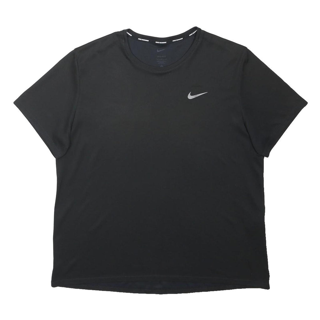 NIKE Mens Black Running T-Shirt L Short Sleeve Crew Neck Lightweight Sportswear
