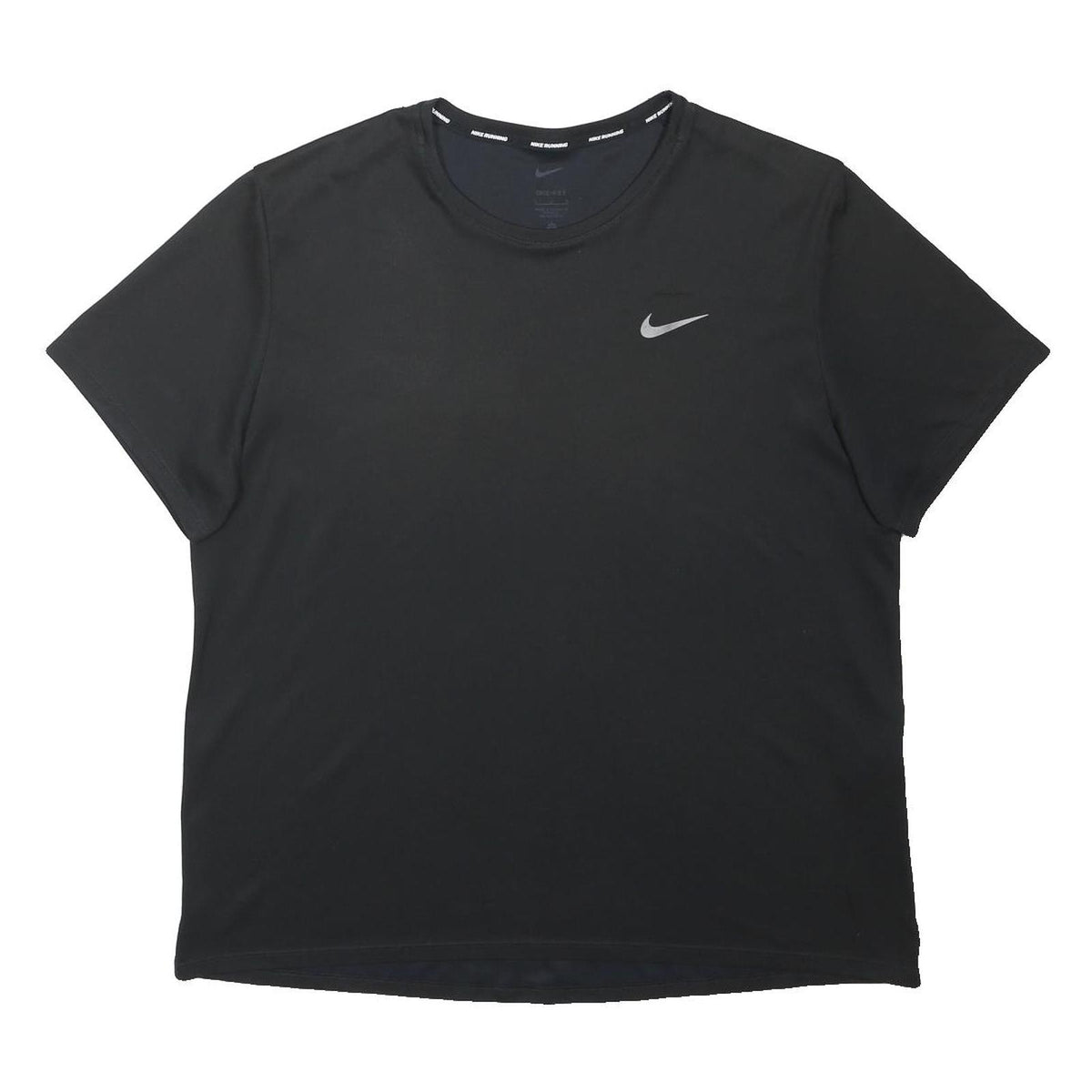 NIKE Mens Black Running T-Shirt L Short Sleeve Crew Neck Lightweight Sportswear
