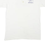 ONEITA Mens White Lady Zebra Softball Polo T-Shirt L Short Sleeve Crew Neck