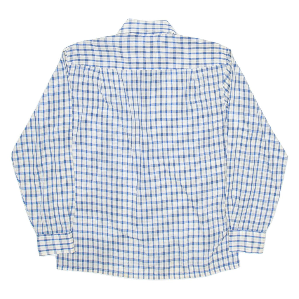 JCPENNEY Mens Shirt White Check Long Sleeve M