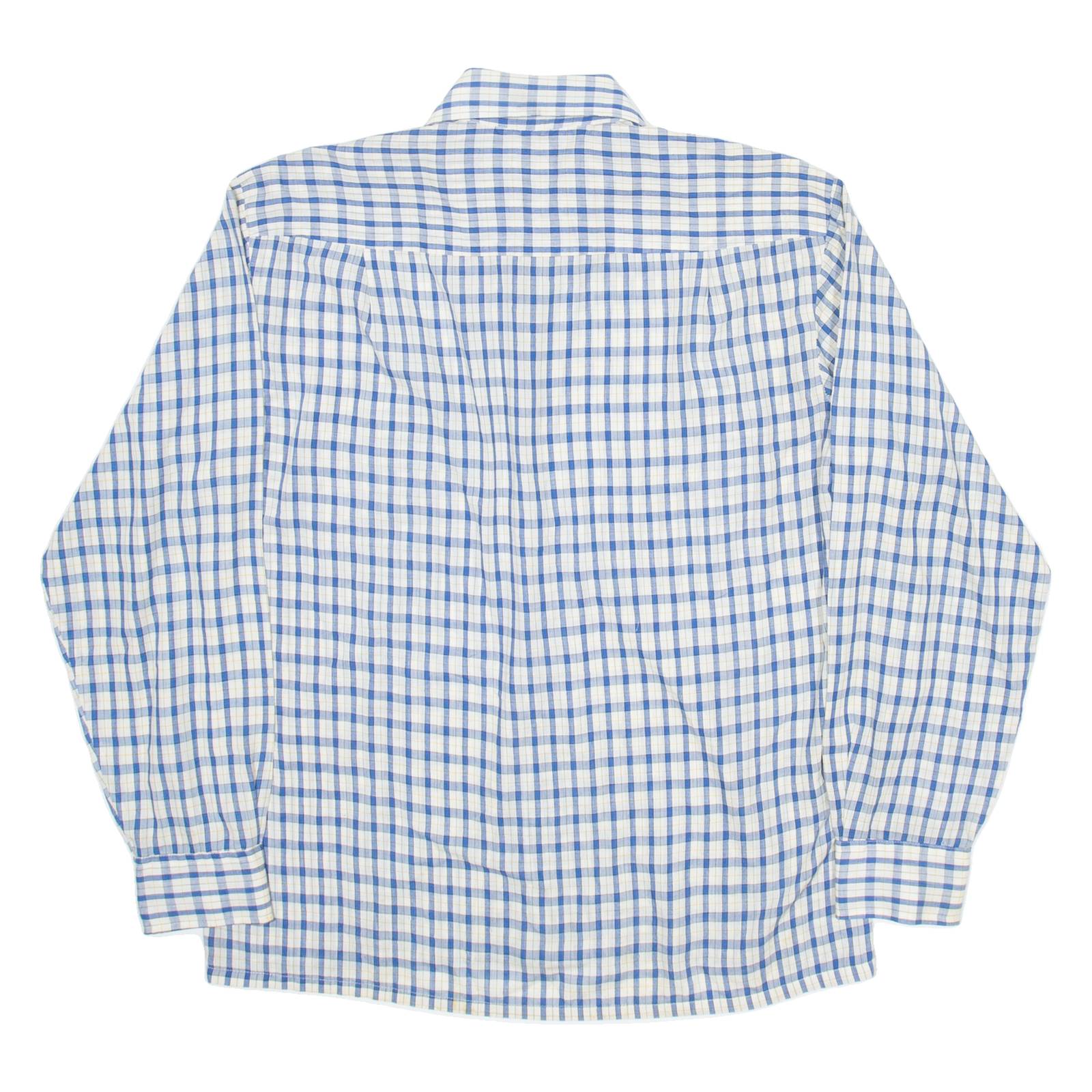 JCPENNEY Mens Shirt White Check Long Sleeve M