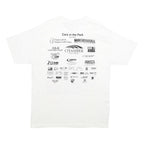 HANES Mens White Cars In The Park Graphic T-Shirt L Short Sleeve Crew Neck Event