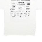 HANES Mens White Cars In The Park Graphic T-Shirt L Short Sleeve Crew Neck Event