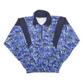 Mens Blue Navy Graffiti Printed Shell Jacket L Polyamide Casual Sportswear