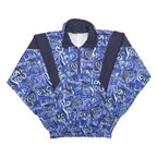 Mens Blue Navy Graffiti Printed Shell Jacket L Polyamide Casual Sportswear