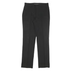 PEACOCKS Womens Black Regular Leg Trousers W28 L30 Smart Zip Closure