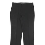 PEACOCKS Womens Black Regular Leg Trousers W28 L30 Smart Zip Closure