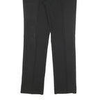 PEACOCKS Womens Black Regular Leg Trousers W28 L30 Smart Zip Closure