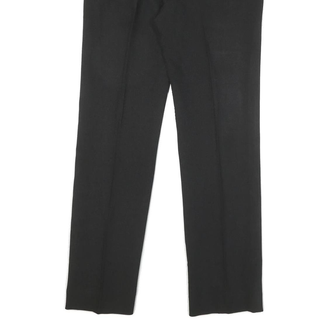 PEACOCKS Womens Black Regular Leg Trousers W28 L30 Smart Zip Closure