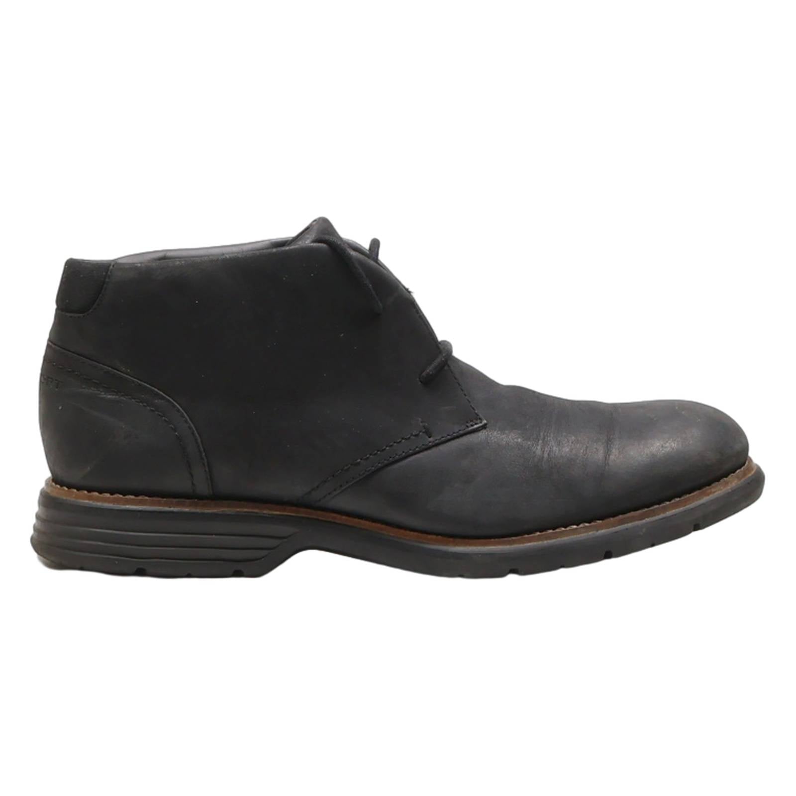 ROCKPORT Chukka Boots Black Leather Mens UK 10