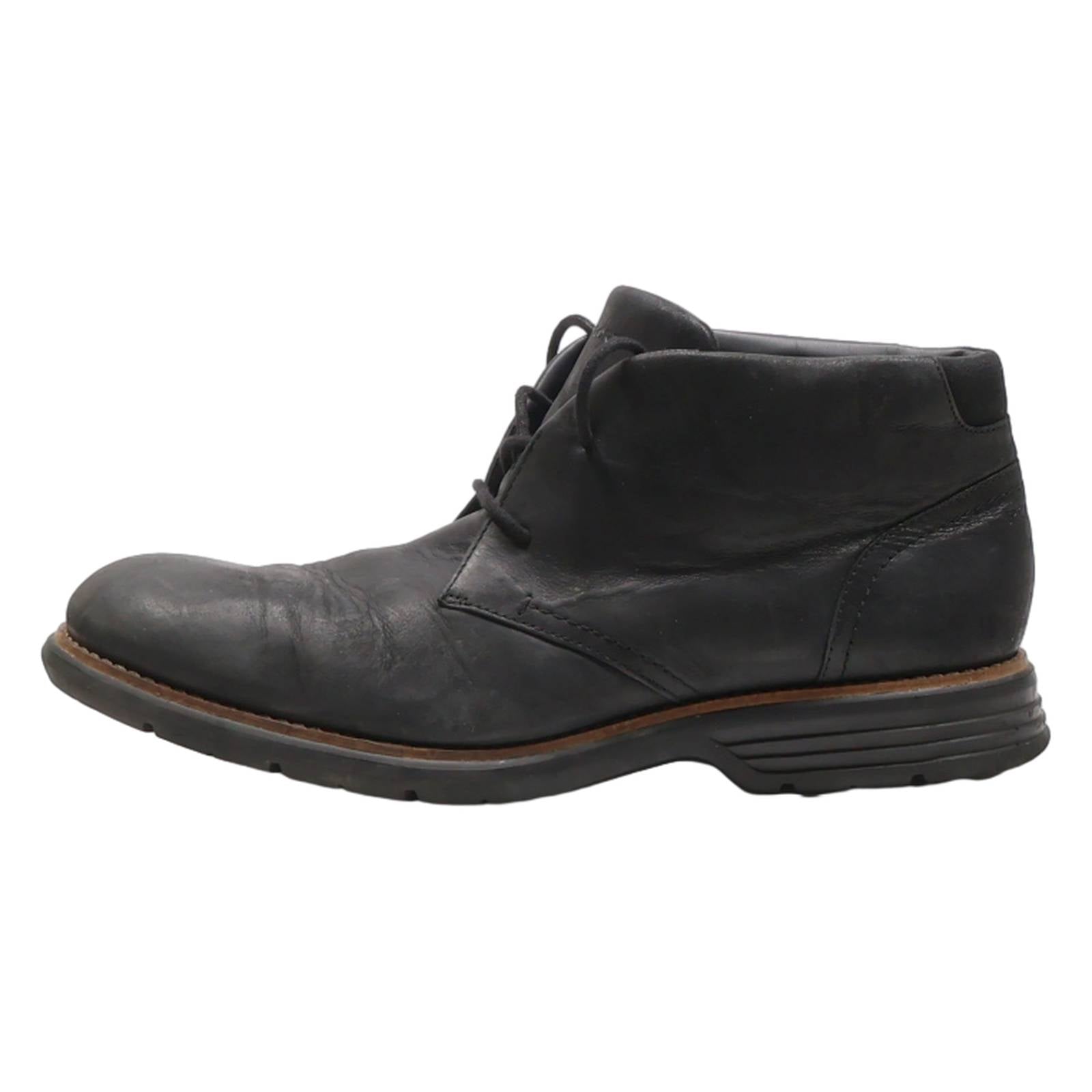 ROCKPORT Chukka Boots Black Leather Mens UK 10