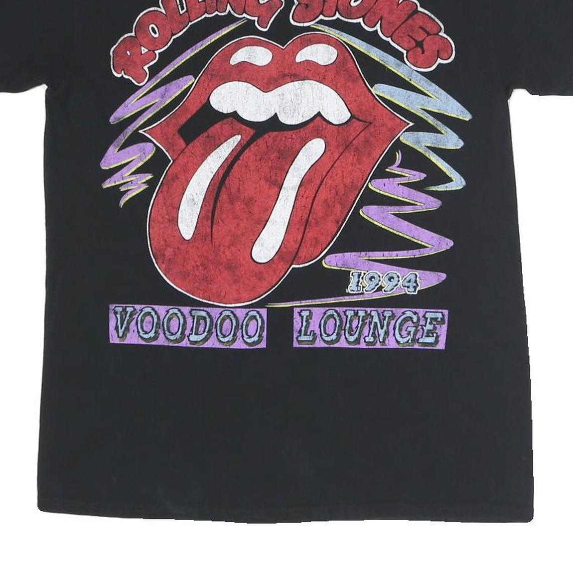 THE ROLLING STONES Mens Black 1994 Voodoo Lounge Graphic T-Shirt M Crew Neck