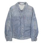 LEVI'S Womens Blue Denim Jacket S Cotton Blend Button Closure Classic Fit