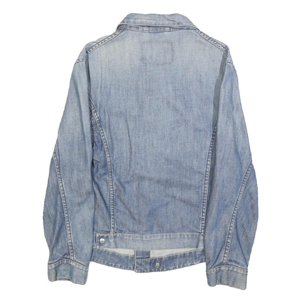 LEVI'S Womens Blue Denim Jacket S Cotton Blend Button Closure Classic Fit