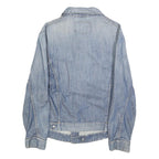 LEVI'S Womens Blue Denim Jacket S Cotton Blend Button Closure Classic Fit