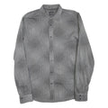 ARMANI EXCHANGE Mens Black Grey Cotton Blend Patterned Shirt L Long Sleeve