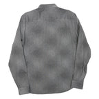 ARMANI EXCHANGE Mens Black Grey Cotton Blend Patterned Shirt L Long Sleeve