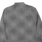 ARMANI EXCHANGE Mens Black Grey Cotton Blend Patterned Shirt L Long Sleeve