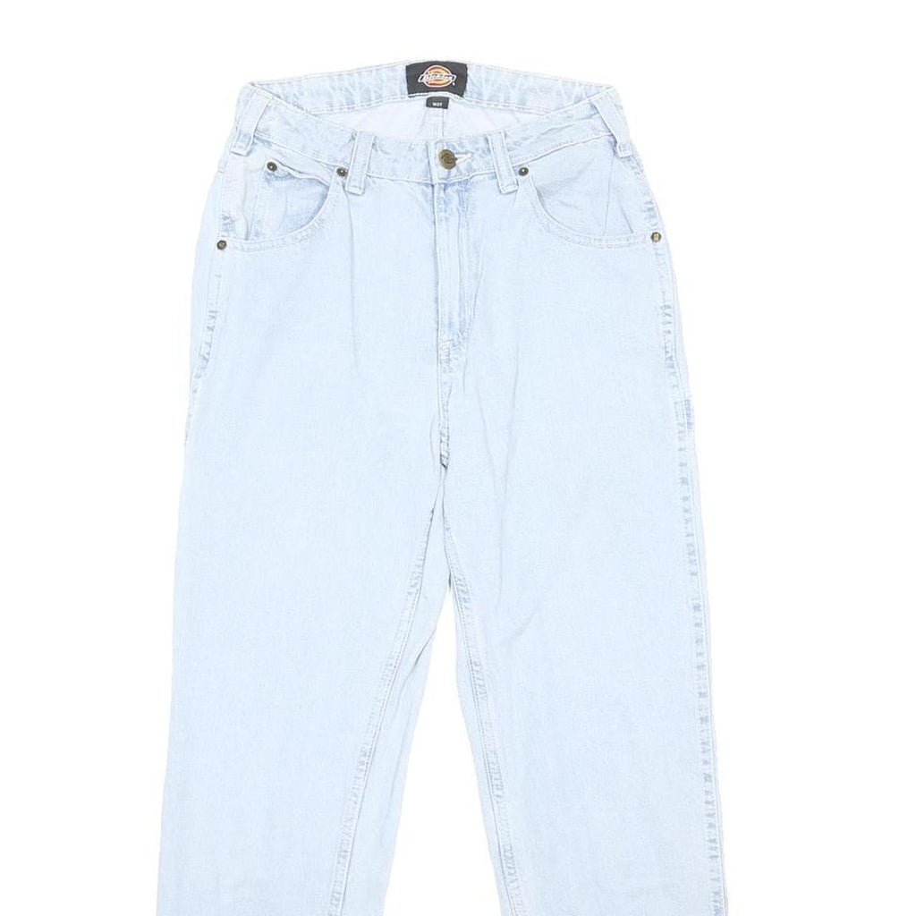 DICKIES Mens Light Blue Regular Fit Straight Denim Jeans Cotton Blend W27 L29
