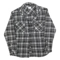 KARL KANI Mens Black & White Plaid Cotton Blend Button Jacket L Woven Casual