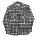 KARL KANI Mens Black & White Plaid Cotton Blend Button Jacket L Woven Casual