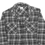 KARL KANI Mens Black & White Plaid Cotton Blend Button Jacket L Woven Casual