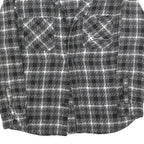 KARL KANI Mens Black & White Plaid Cotton Blend Button Jacket L Woven Casual