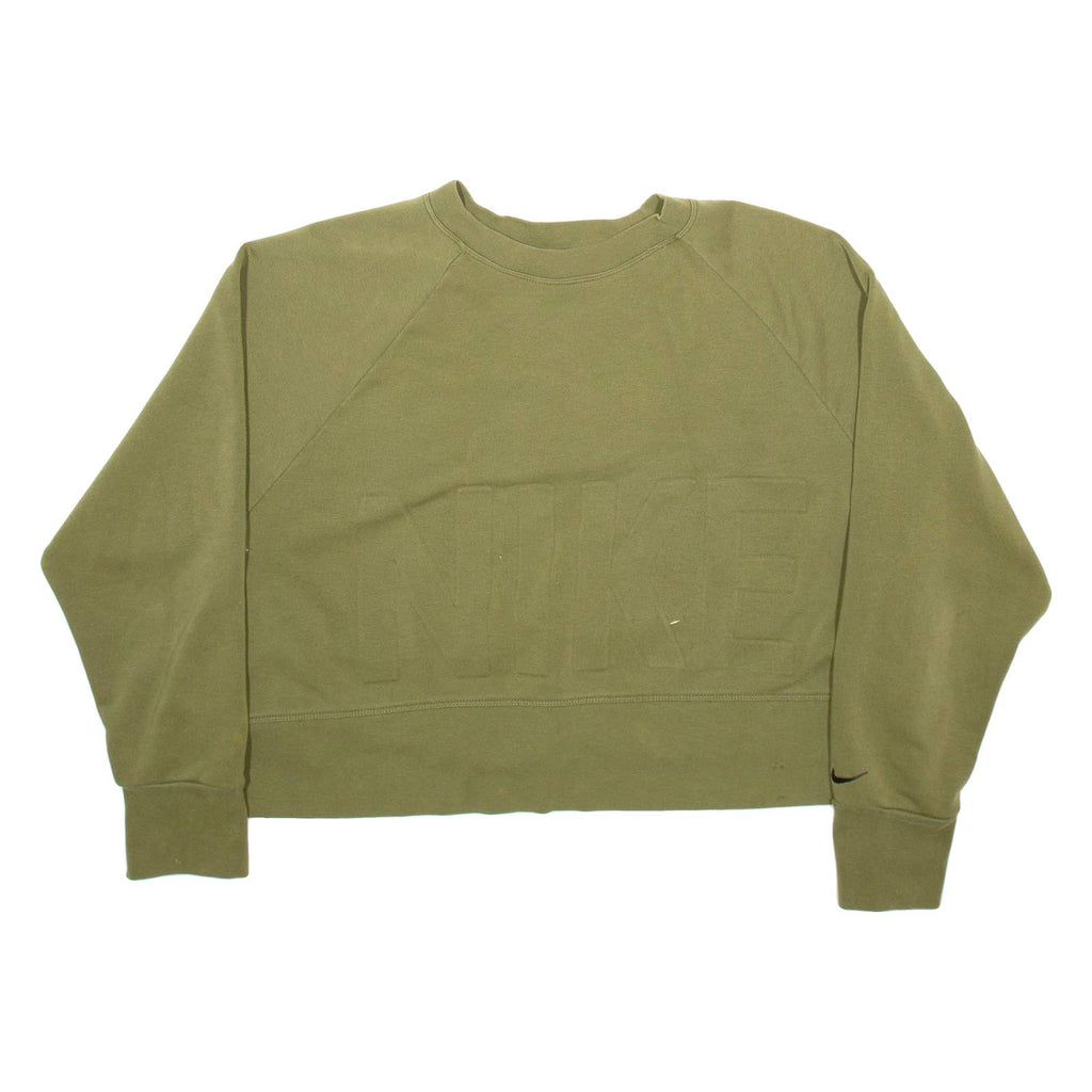 NIKE Cropped Womens Sweatshirt Green L