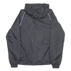 ADIDAS Mens Black Zip Hooded Jacket XL Polyester Plain Sportswear