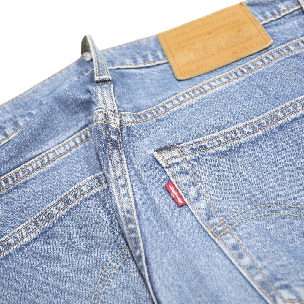 LEVI'S 511 Big E Mens Jeans Blue Slim Straight Denim Medium W28 L32 Classic Fit