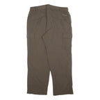 COLUMBIA Lined Womens Brown Regular Cargo Trousers W35 L29 Outdoor Zip Pocket