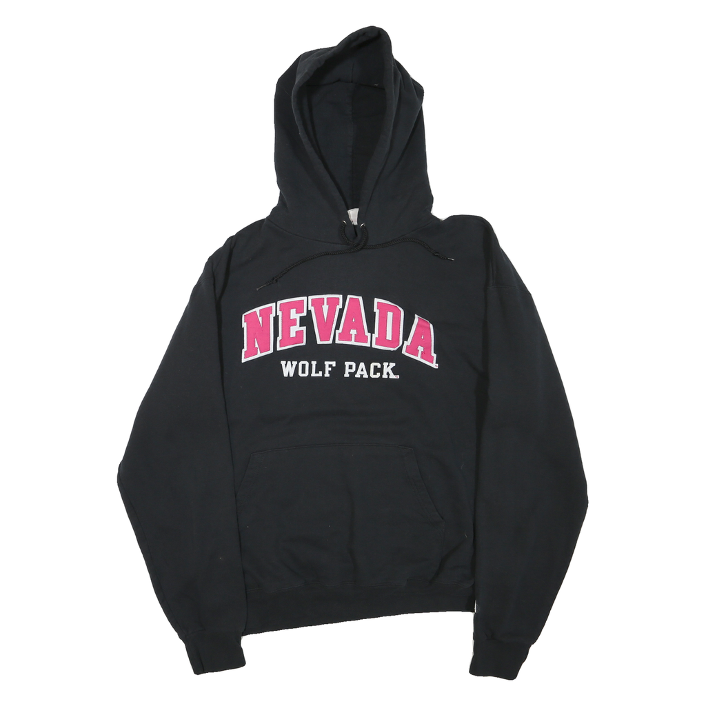 CHAMPION Mens Black Nevada Wolf Pack Hoodie L Cotton Blend Pullover Sweatshirt