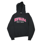 CHAMPION Mens Black Nevada Wolf Pack Hoodie L Cotton Blend Pullover Sweatshirt