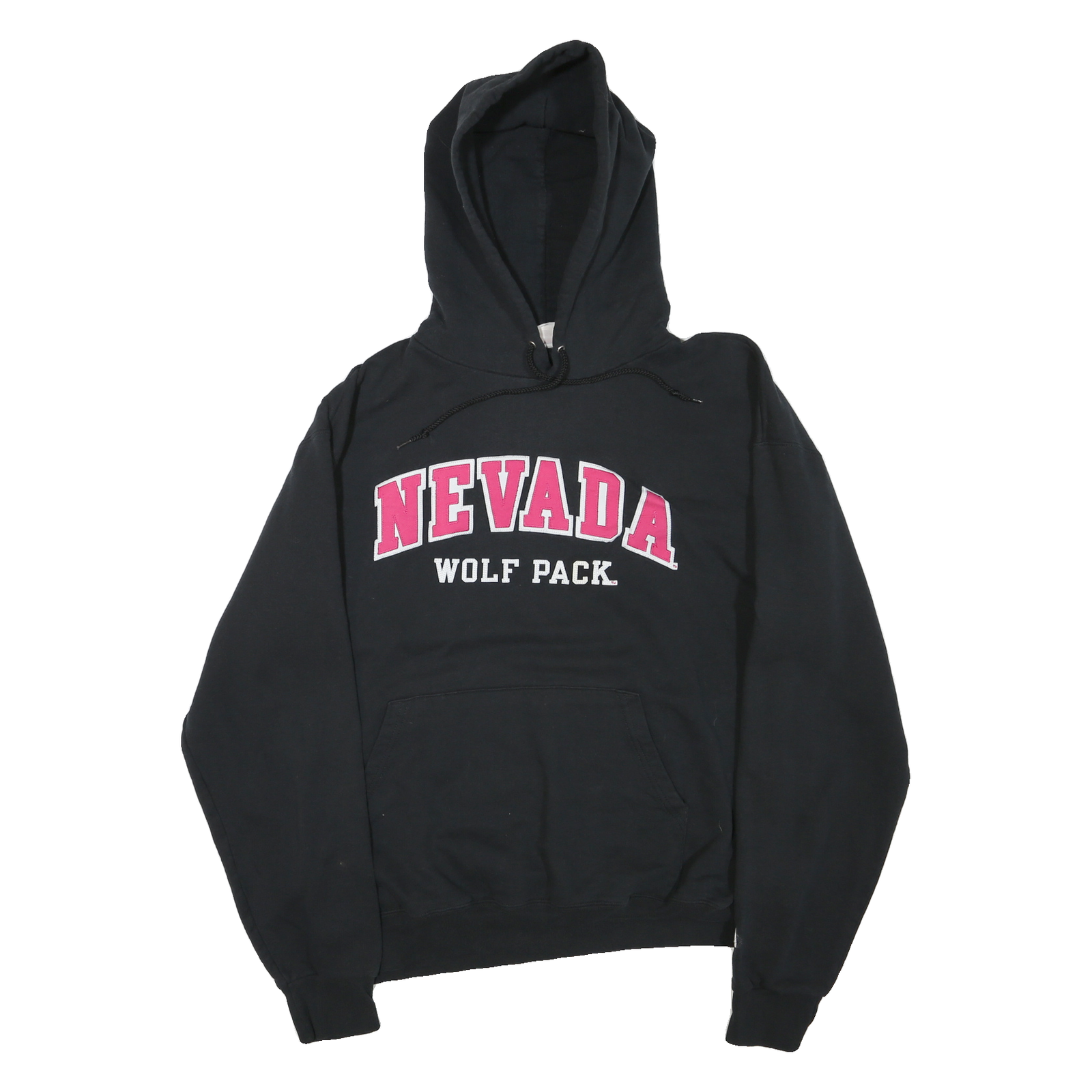CHAMPION Mens Black Nevada Wolf Pack Hoodie L Cotton Blend Pullover Sweatshirt