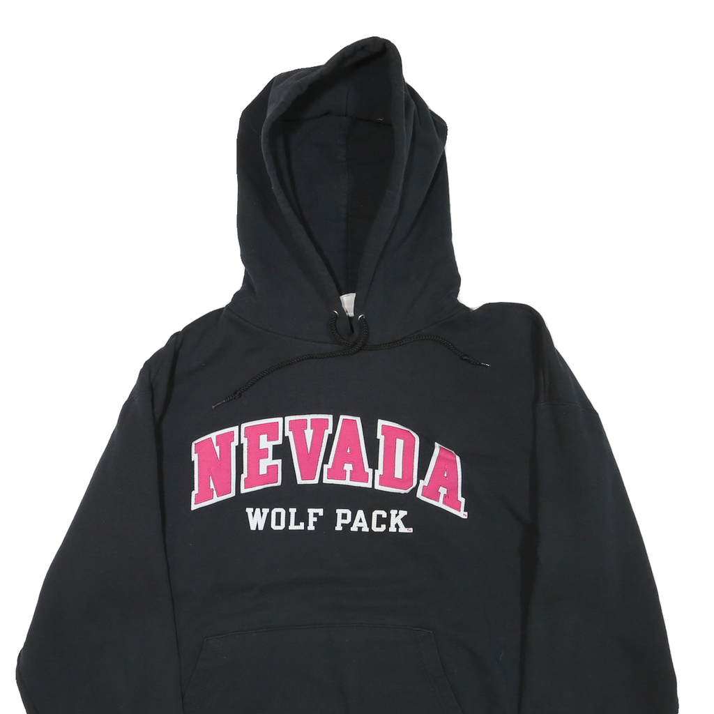 CHAMPION Mens Black Nevada Wolf Pack Hoodie L Cotton Blend Pullover Sweatshirt