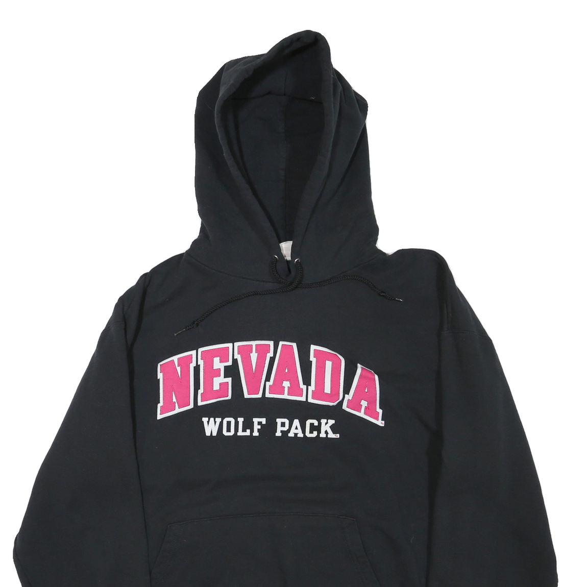 CHAMPION Mens Black Nevada Wolf Pack Hoodie L Cotton Blend Pullover Sweatshirt