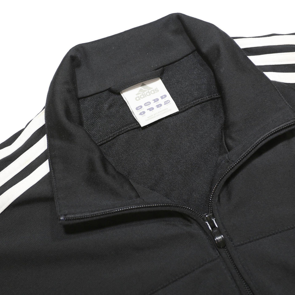 ADIDAS Mens Black & White Logo Zip Jacket M Polyester Track Sportswear