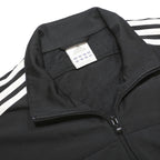 ADIDAS Mens Black & White Logo Zip Jacket M Polyester Track Sportswear