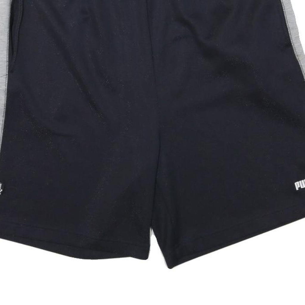 PUMA Mens Shorts Black & Grey Casual XL W31 Polyester Blend Elastic Waist