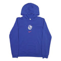 NIKE Mens Blue Hoodie XL Cotton Blend Pullover Swoosh Logo Casual Wear